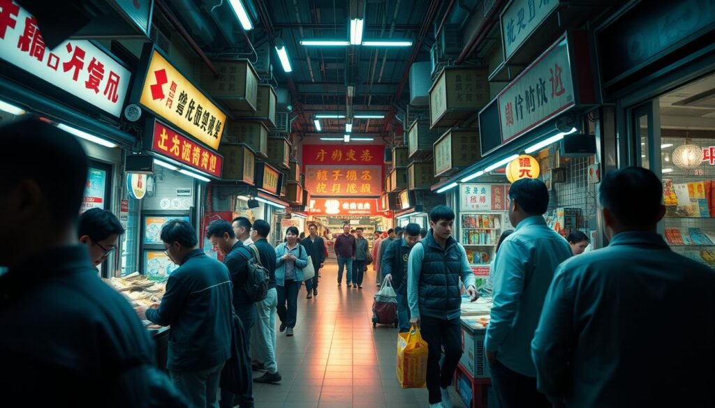 生成香港借錢市場圖像